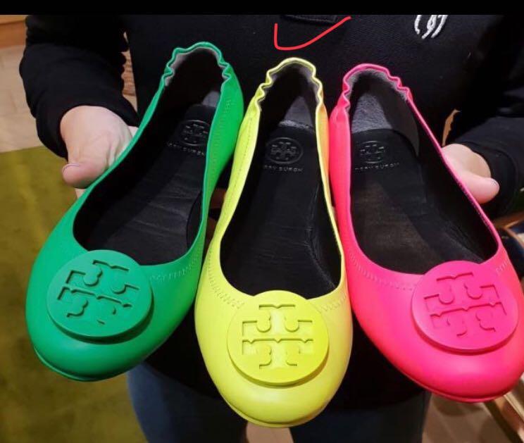 neon ballet flats