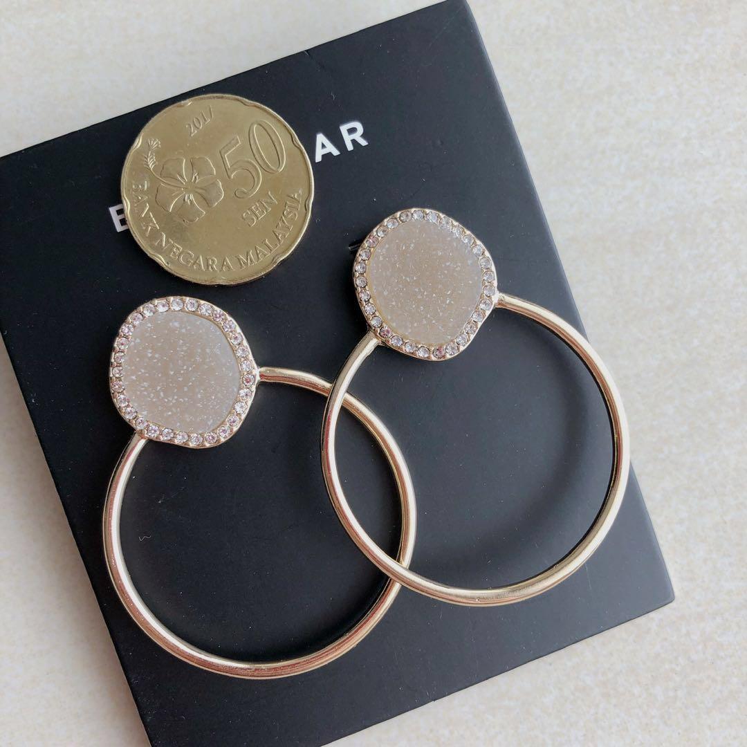 Lutana druzy hoop best sale earrings