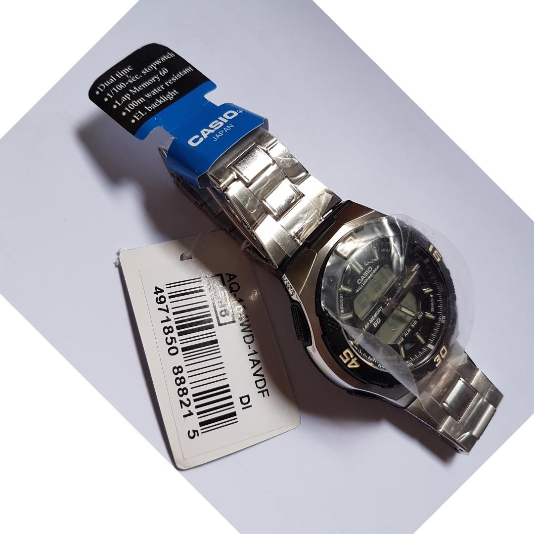 CASIO MEN S ANALOG WATCH DUAL TIME MULTI ALARM BRAND NEW