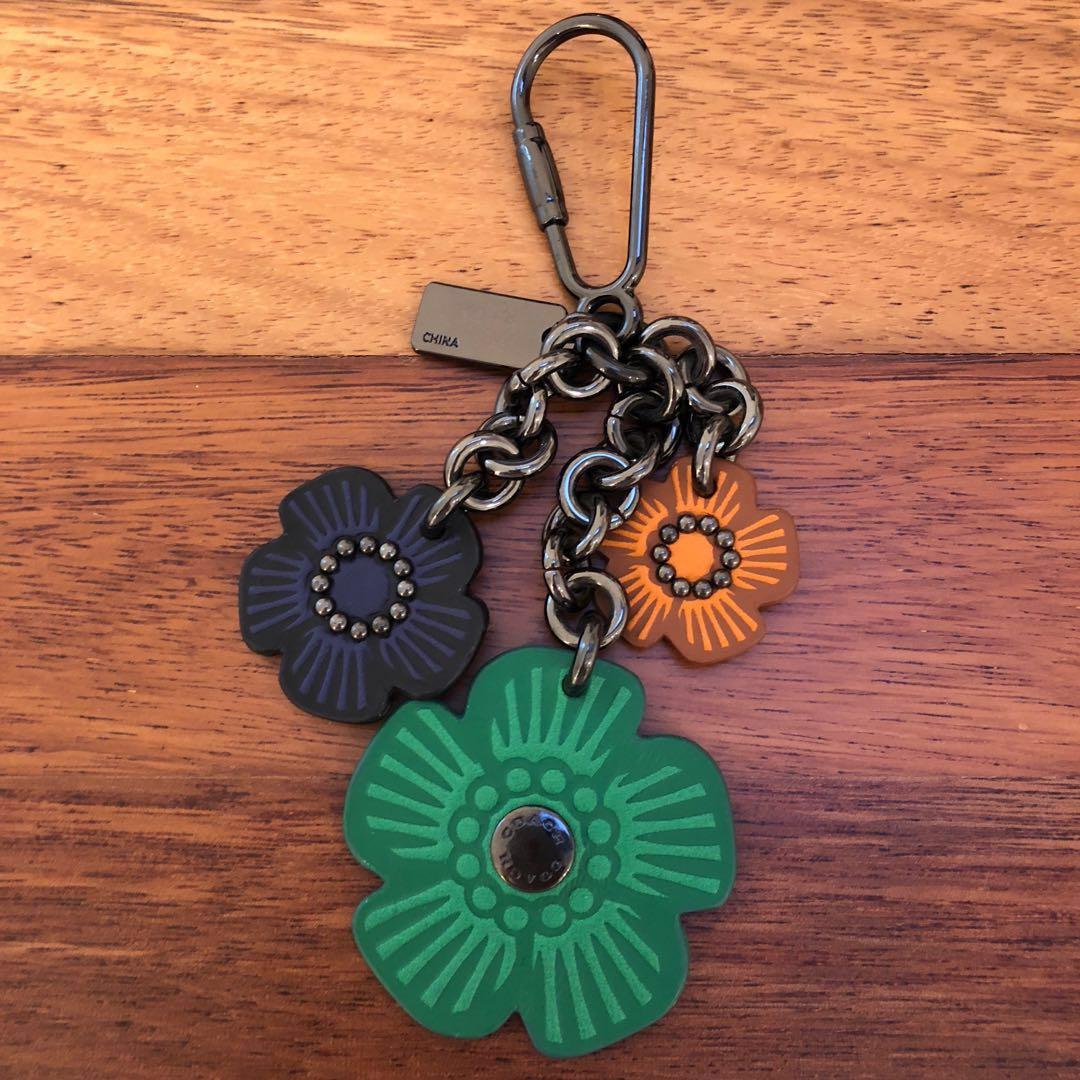 Coach flower keychain sales