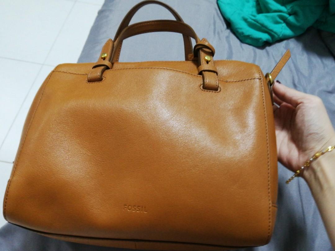 Fossil satchel rachel tan