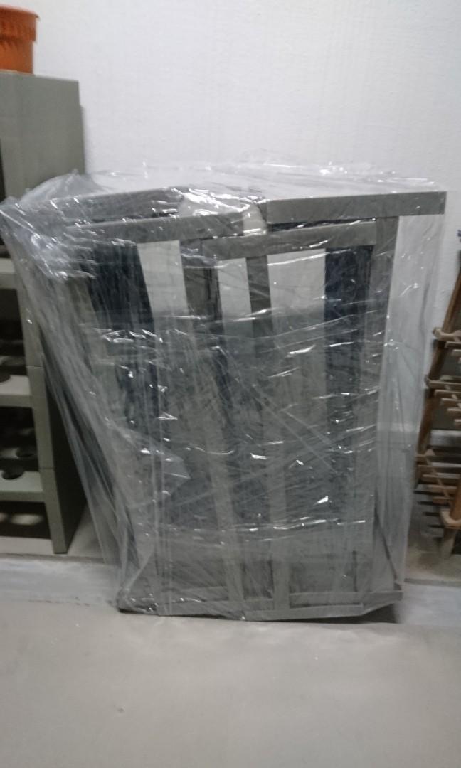 Grey Stackable plastic shoe shelves, Furniture & Home Living, Furniture