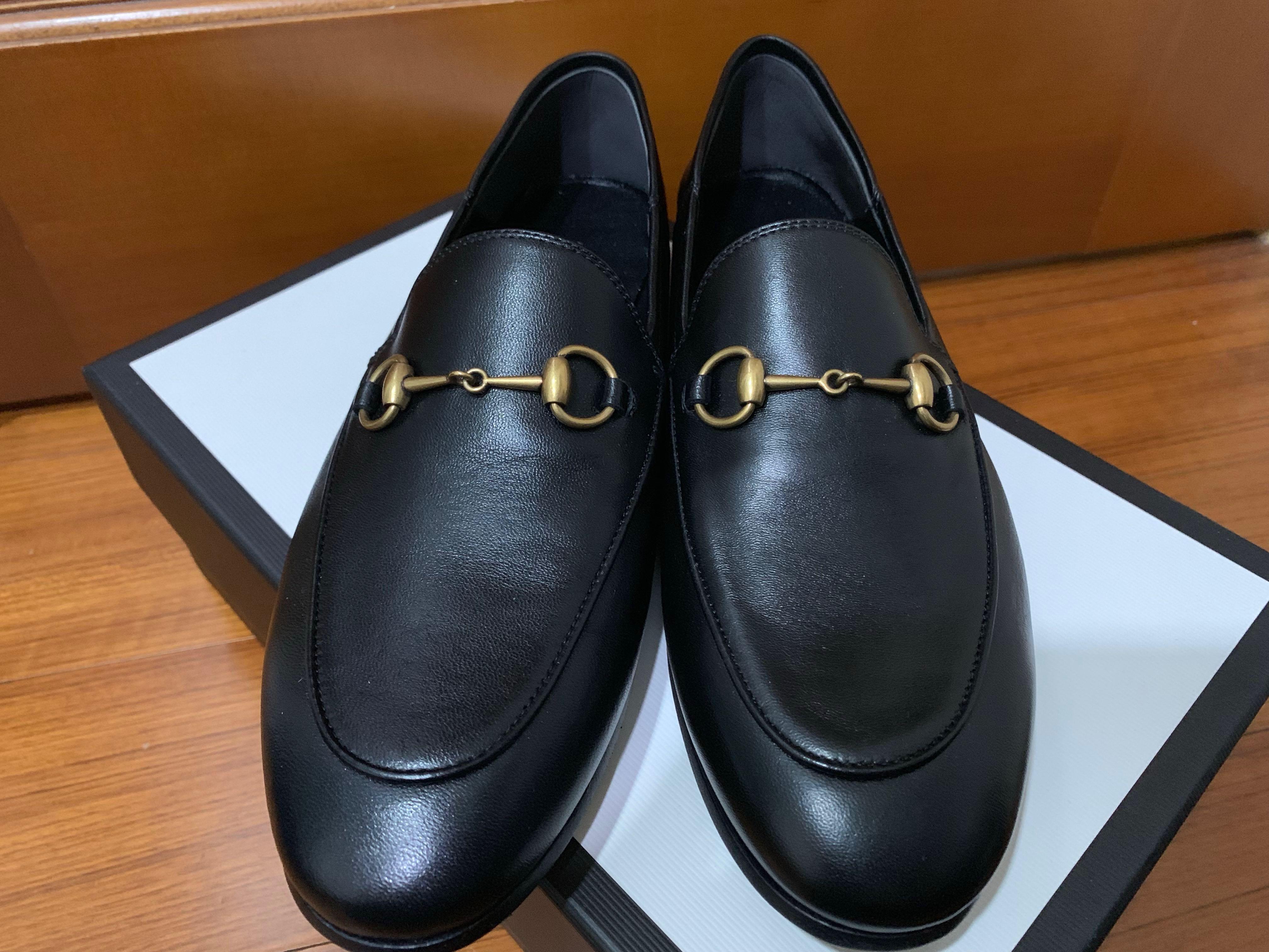 gucci brixton leather horsebit loafers
