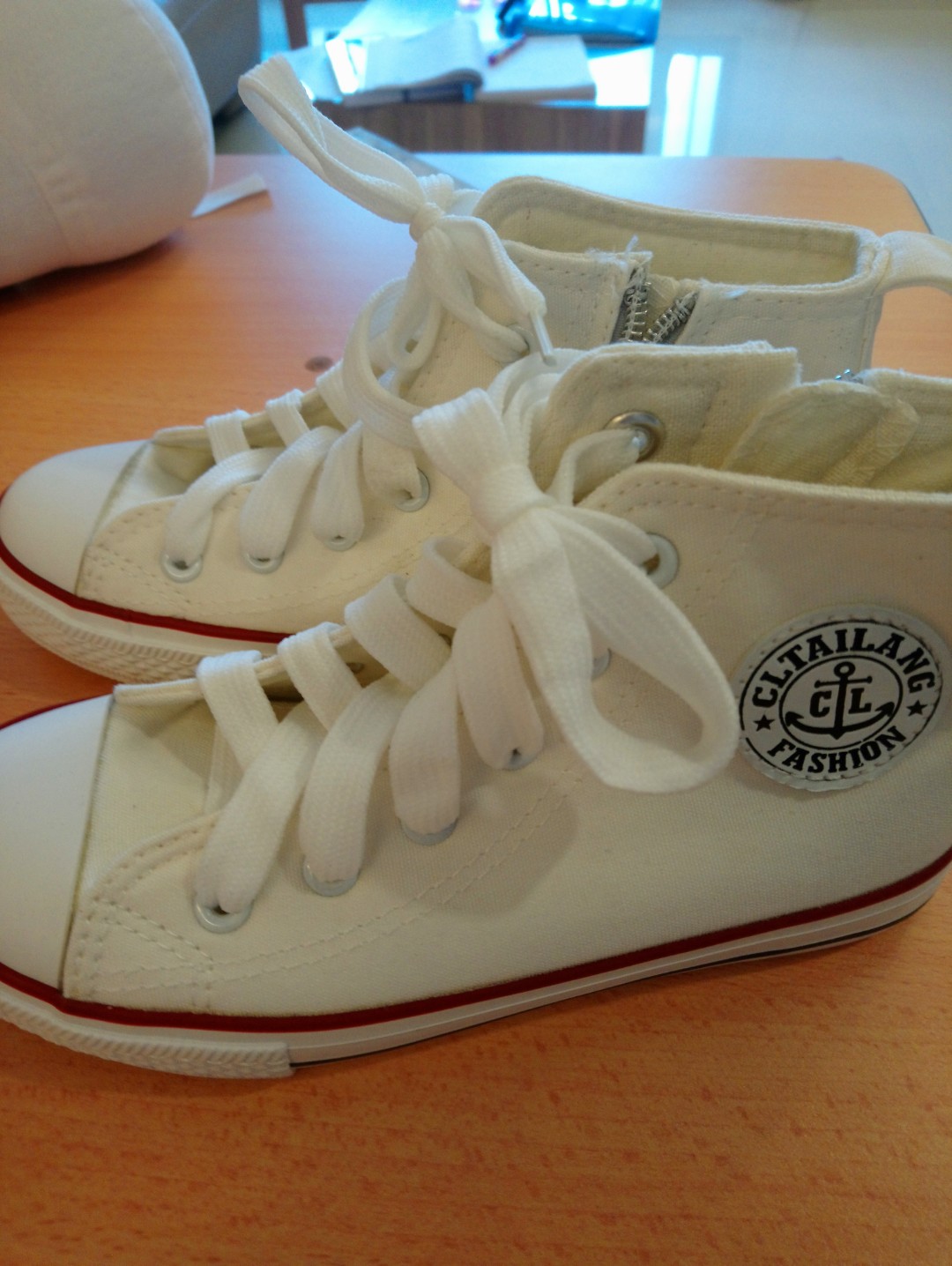 High cut school shoes with zip CLTAILANG Brand Babies Kids