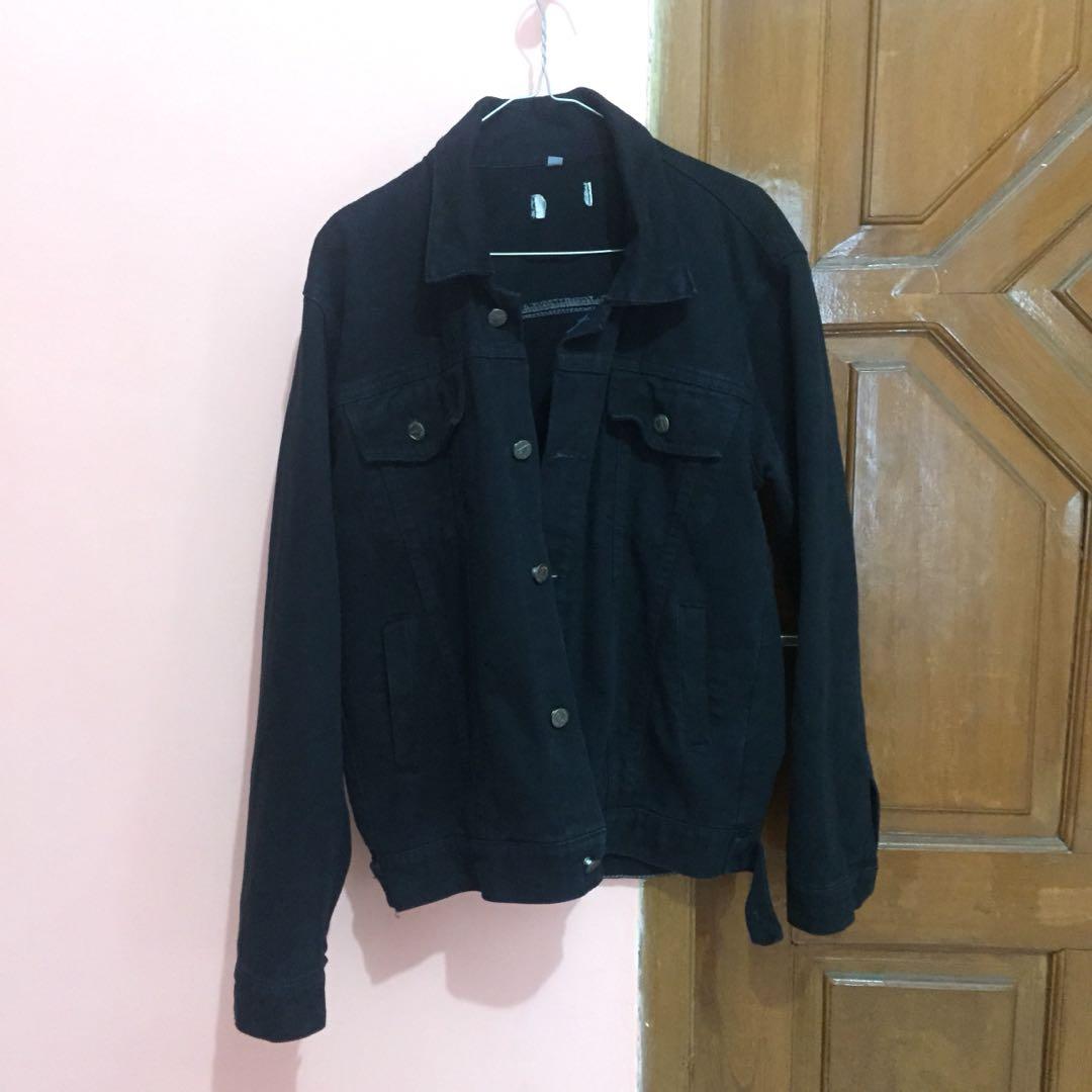 jaket denim black