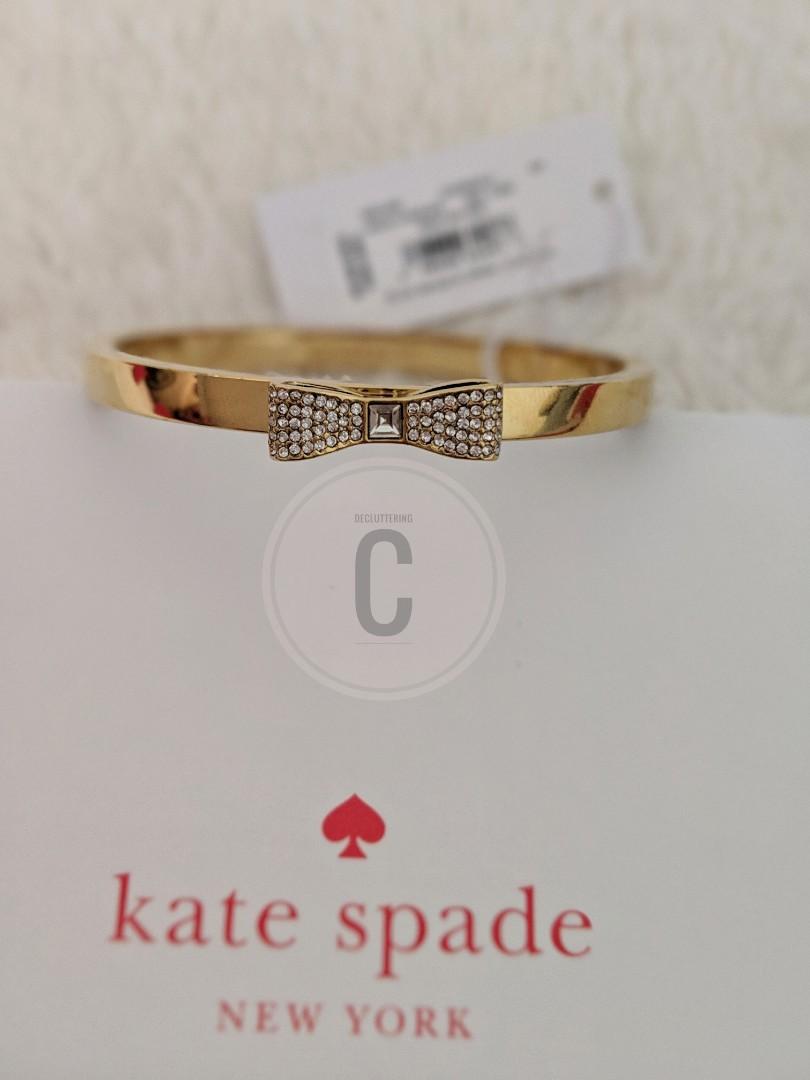 kate spade bangle ready set bow in gold (Category: Bracelets) located in Marikina City. Submitted by decluttering_c (Listing ID 216165278, Image 2). Description: Ready set bow in gold php 2000 🌸 with tag, pouch and box 🌸 authentic, bought from canada 🌸 new 🌸🌸🌸 also available in silver and rosegold 🏦 mode of payment 💳 pnb, bpi, bdo 💸 paypal 🏘 meet up * Marikina - sm marikina - roosevelt lamuan / 7eleven - south supermarket golden valley 
