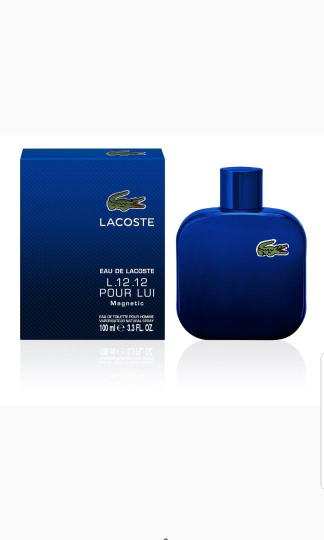 Lacoste L.12.12 Blue (Category: Fragrance & Deodorants) located in Quezon City. Submitted by ednocha (Listing ID 216252389, Image 3). Description: 100 mL, for Men Authentic from US 🇺🇸 (not from Singapore/Dubai) Sealed and brand new 👌.