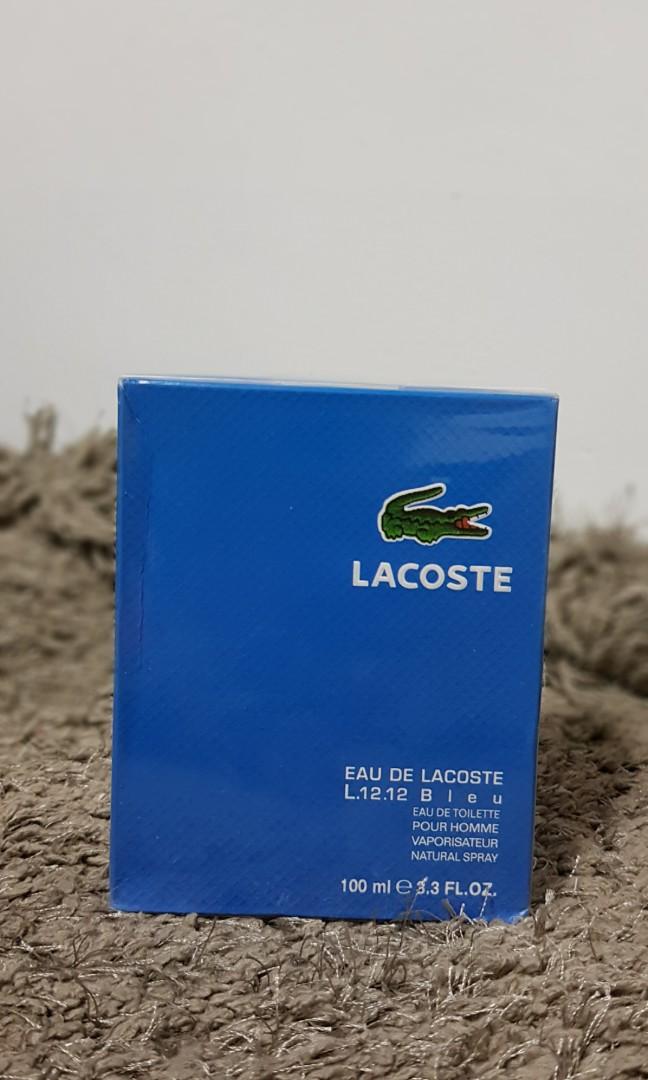 Lacoste L.12.12 Blue (Category: Fragrance & Deodorants) located in Quezon City. Submitted by ednocha (Listing ID 216252389, Image 1). Description: 100 mL, for Men Authentic from US 🇺🇸 (not from Singapore/Dubai) Sealed and brand new 👌.