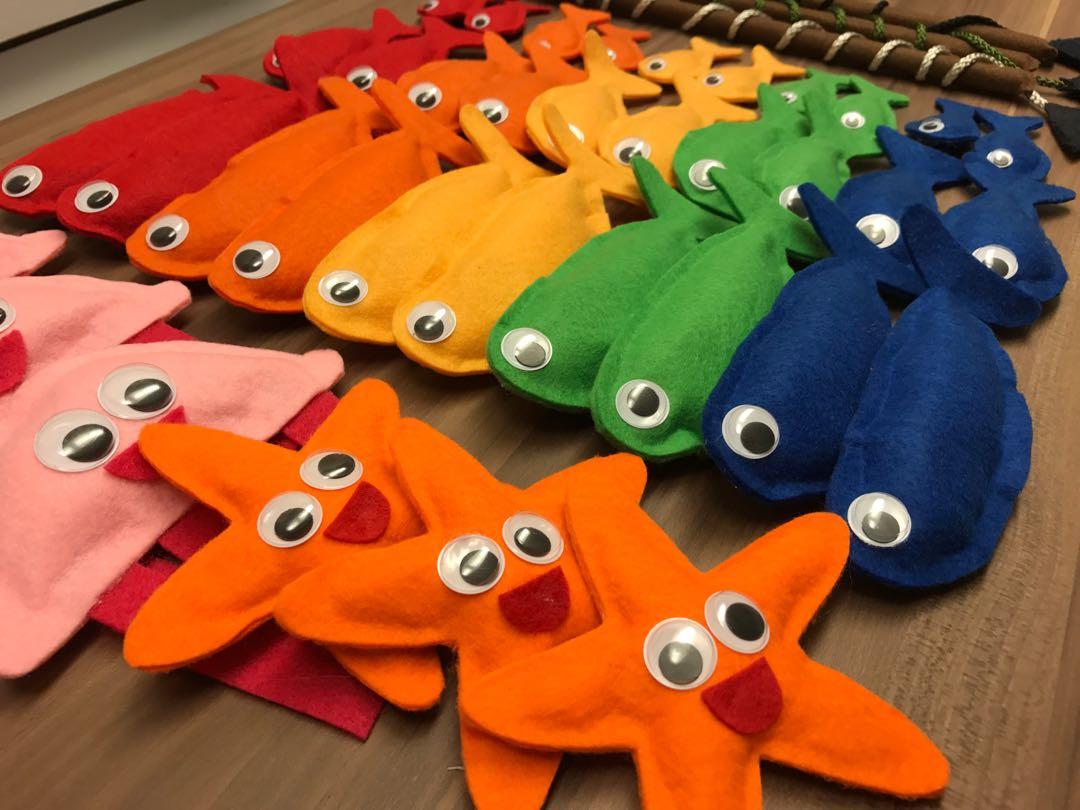 Magnetic fishing game with felt sea animals and fishing rod, Hobbies ...