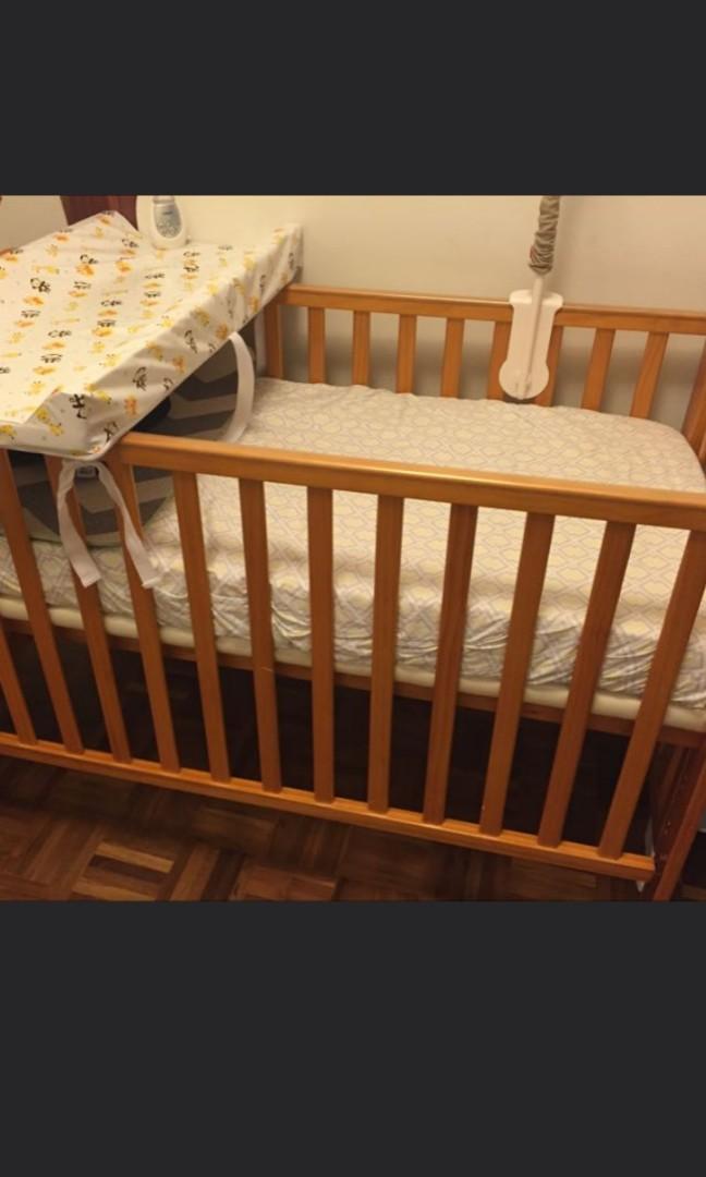 Mamalove Baby Crib Bed Cot Babies Kids Cots Cribs On