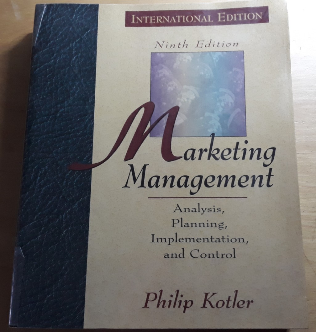 Marketing Management By Philip Kotler 9th Edition Books Stationery Textbooks Professional Studies On Carousell