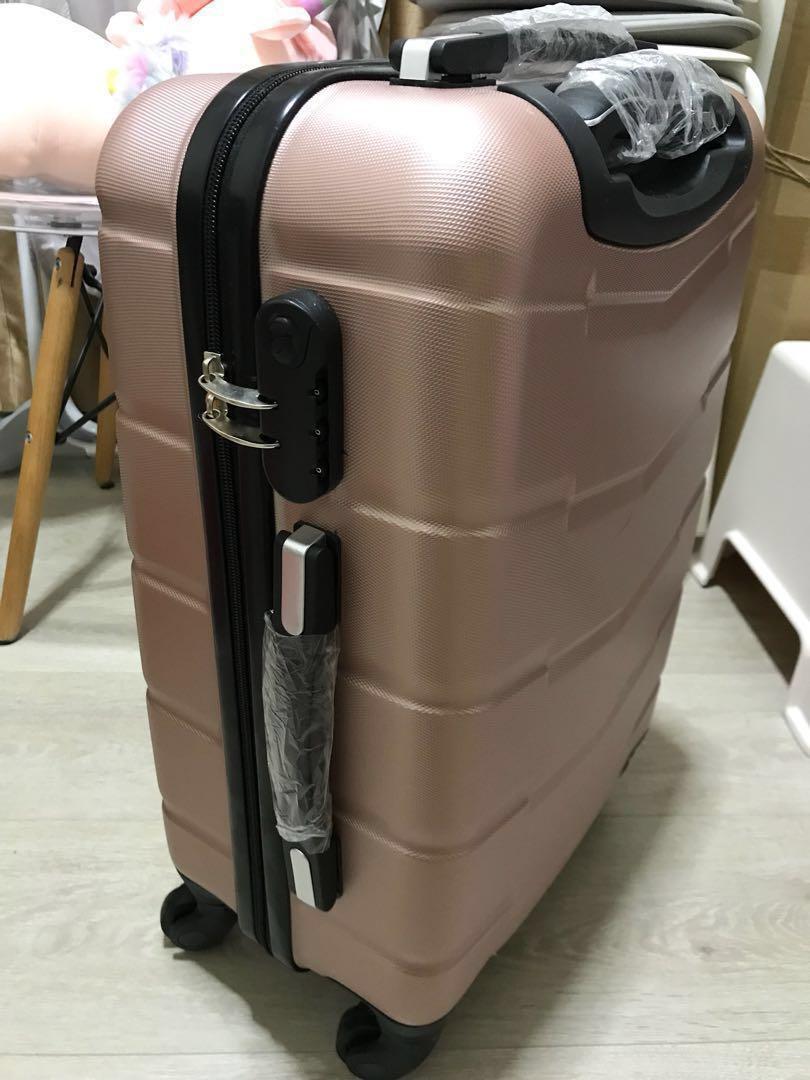 Metallic Rose Gold Swivel Wheel Cabin Luggage, Travel, Travel Essentials, Luggage on Carousell