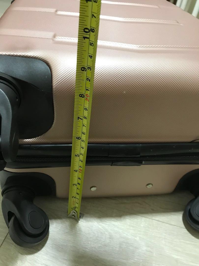 Metallic Rose Gold Swivel Wheel Cabin Luggage, Travel, Travel Essentials, Luggage on Carousell