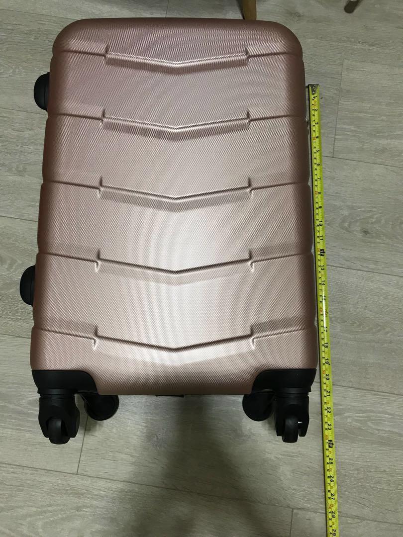Metallic Rose Gold Swivel Wheel Cabin Luggage, Travel, Travel Essentials, Luggage on Carousell