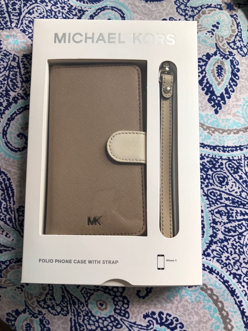 Michael Kors Color block folio case for iPhone X, Mobile Phones & Gadgets,  Mobile & Gadget Accessories, Cases & Sleeves on Carousell
