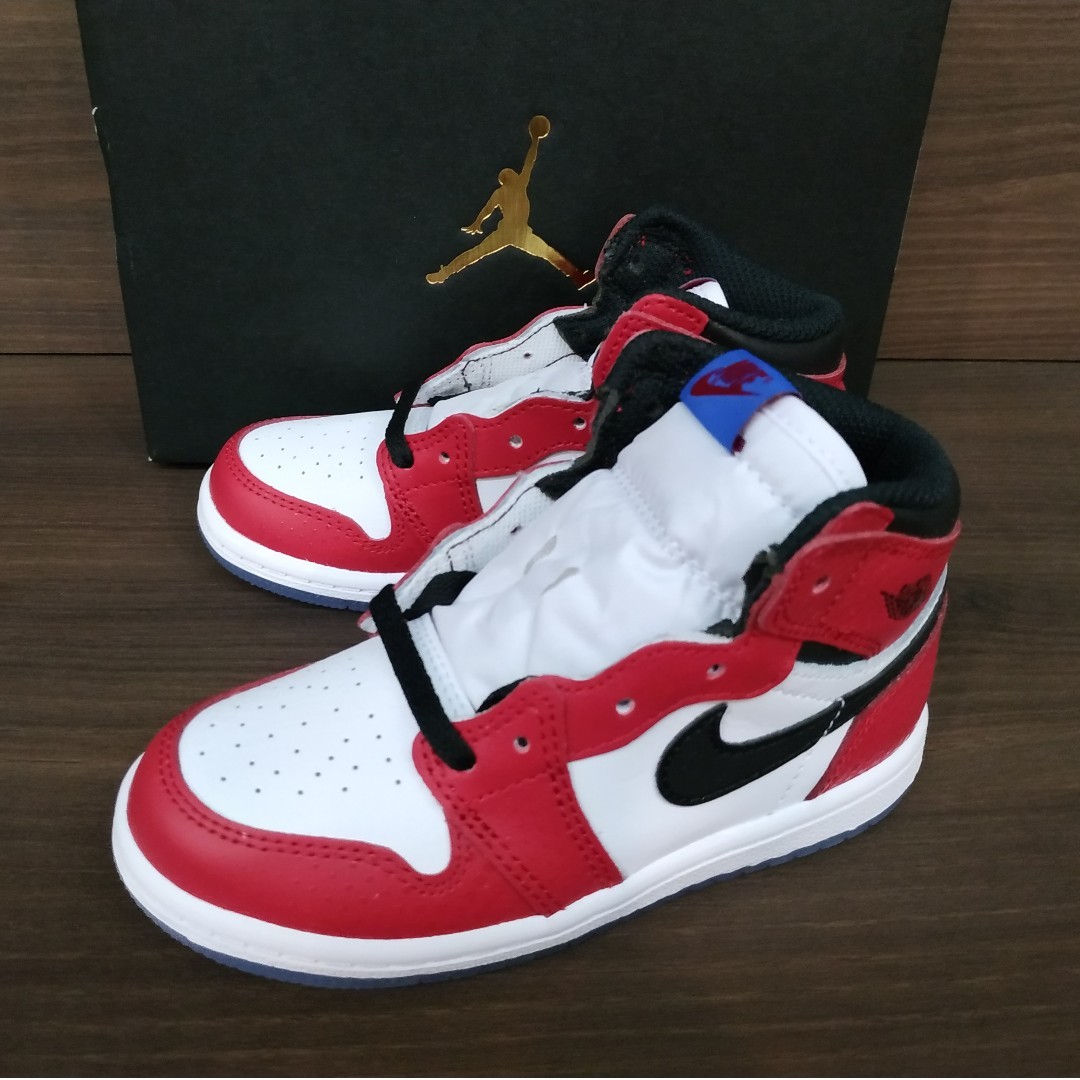 Nike Air Jordan 1 Retro High Spiderman Origin Story Toddler TD, Men's  Fashion, Footwear, Sneakers on Carousell