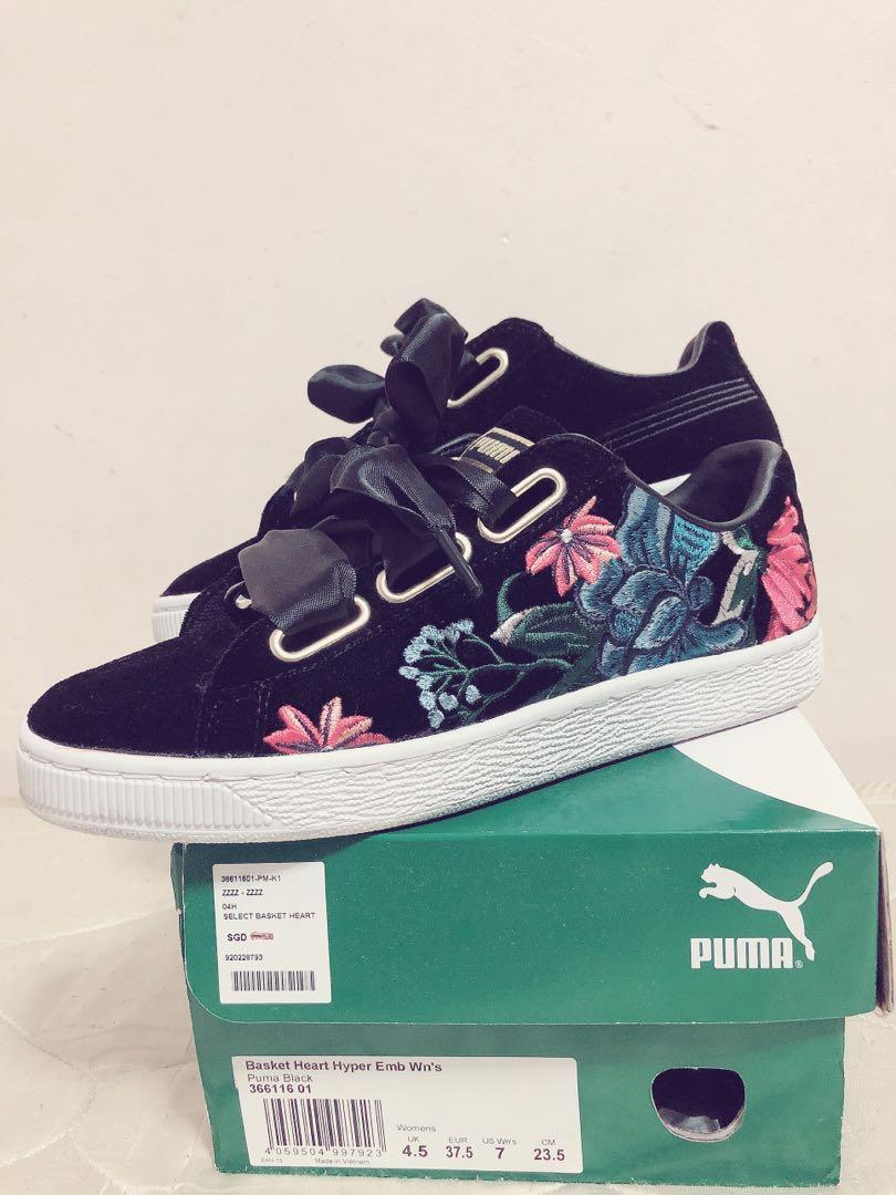 puma shoes flower