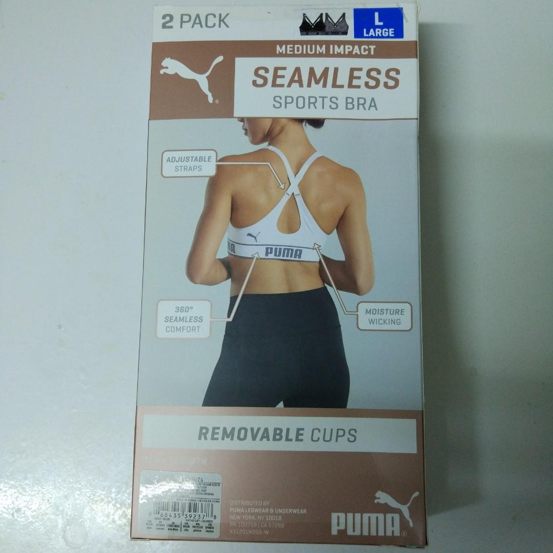 puma 2 pack sports bra