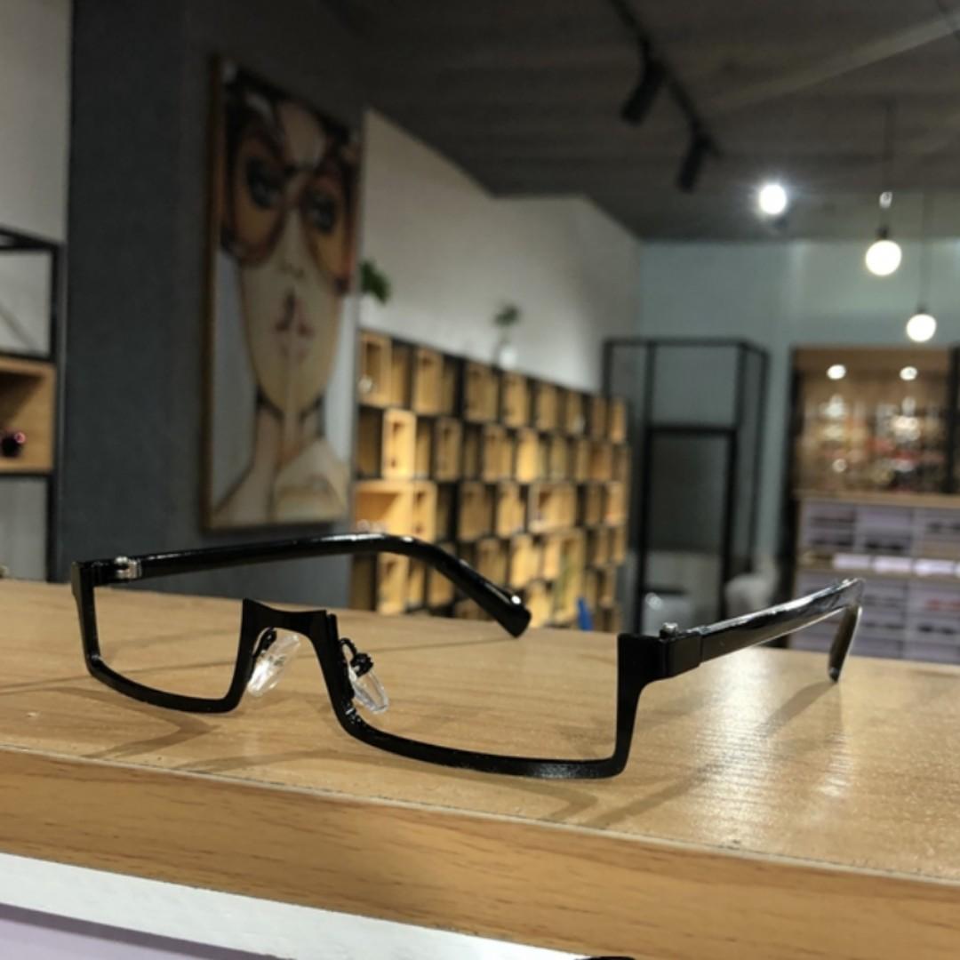 Lensless half best sale frame glasses