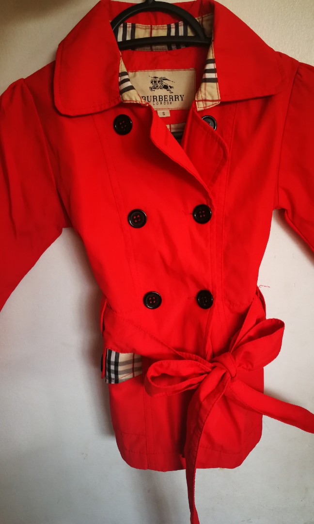 Burberry coat kids red outlet