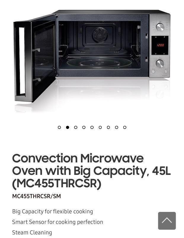Samsung 45L Convection Microwave Oven (MC455THRCSR), TV & Home