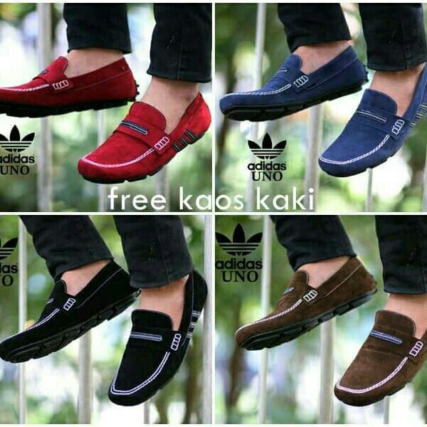 Sepatu Casual Pria Adidas Uno Mocasin Loafers Formal Santai Slip
