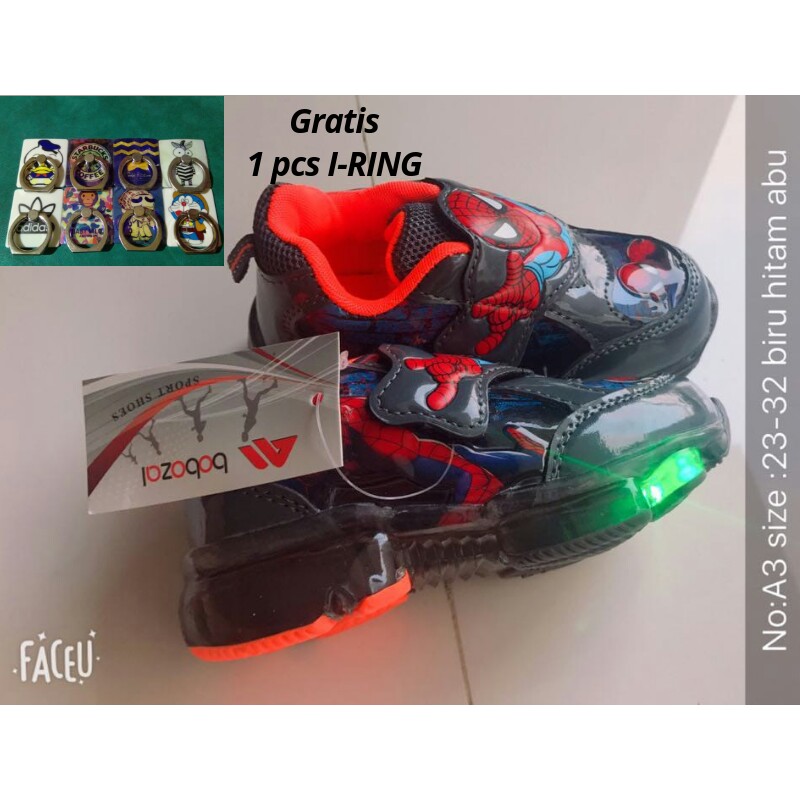 Sepatu Led Anak Cowok Import Spidermen Sepatu Led Anak Laki Laki Import Spidermen Bayi Anak Lainnya Di Carousell
