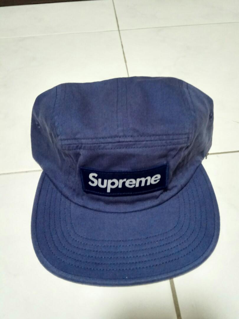 supreme military camp cap navy FW18