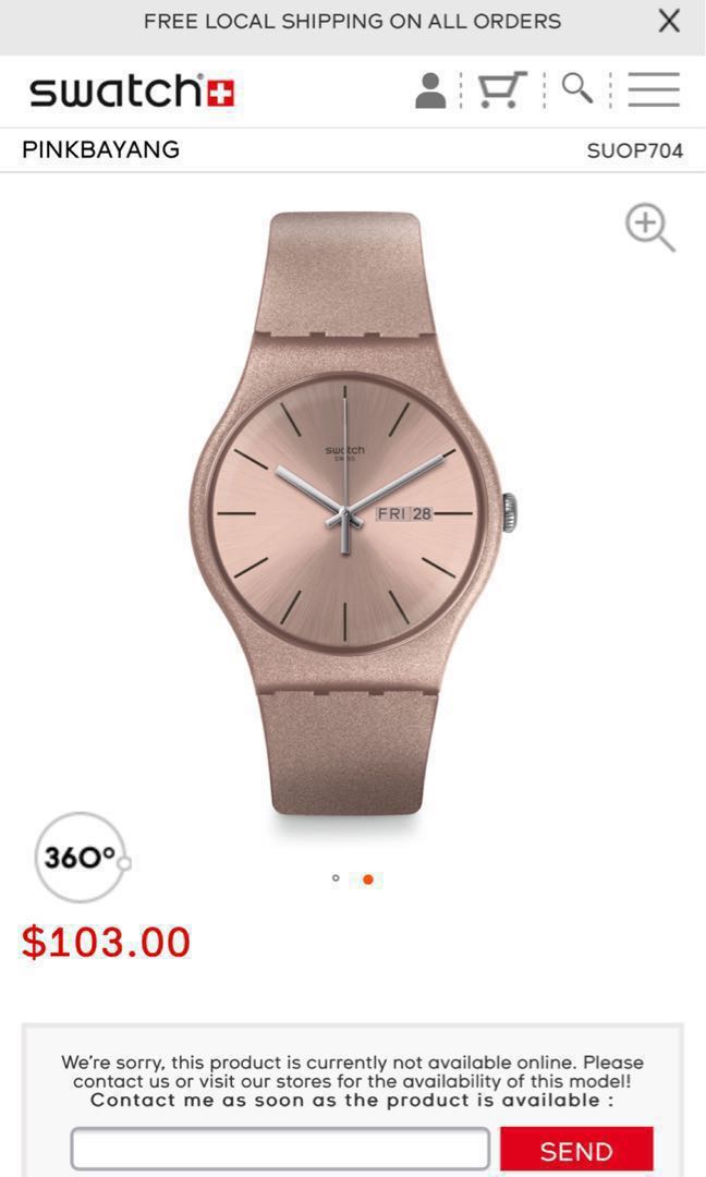 Swatch PINK BAYANG watch Women s Fashion Watches