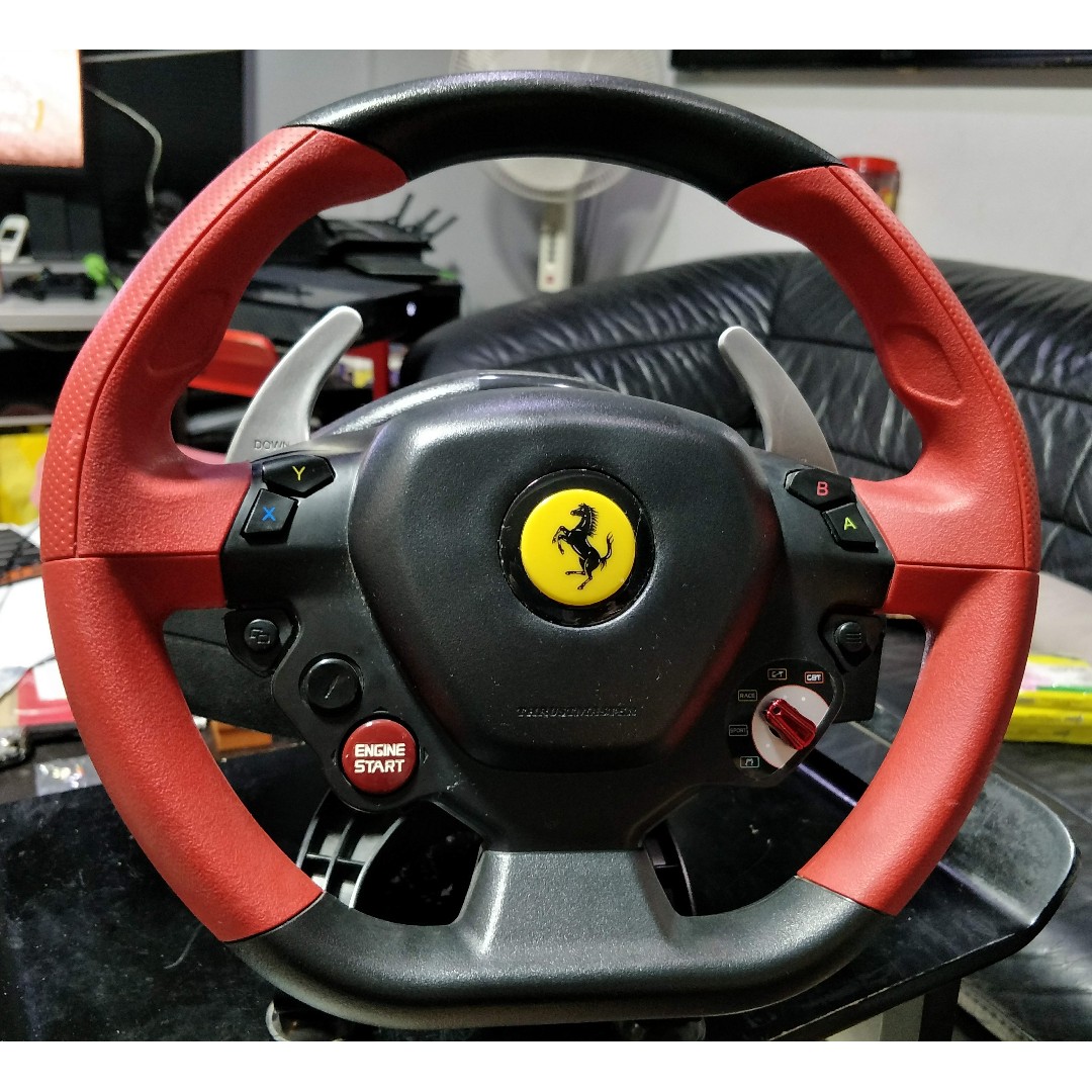 Thrustmaster Ferrari 458 Spider Racing Wheel Xbox One Toys Games Video Gaming Gaming Accessories On Carousell