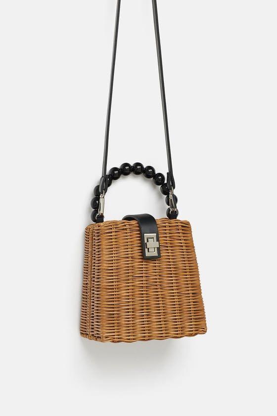 ZARA Woven Crossbody Box Bag