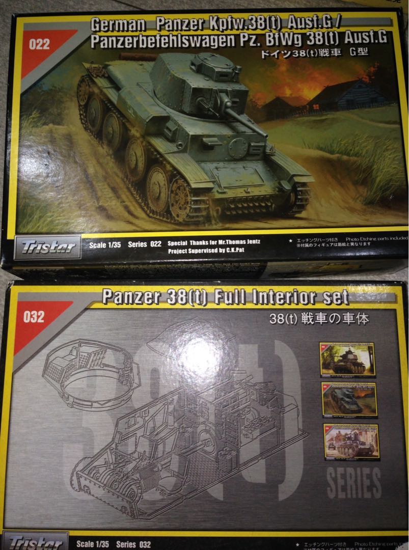 1/35 German Panzer Kpfw.38(t) Ausf G w Full Interior Set, Hobbies ...