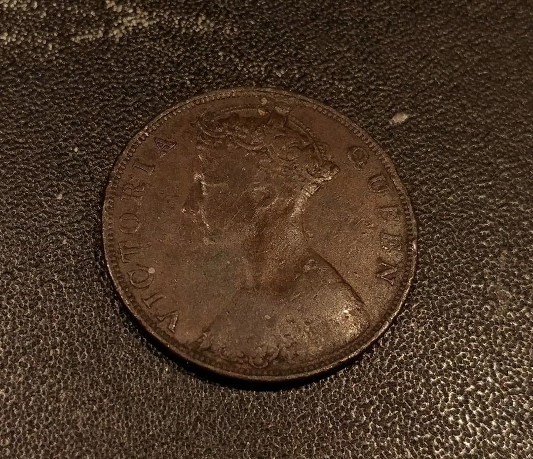 A 1866年香港維多利亞一仙銅幣, 興趣及遊戲, 收藏品及紀念品, 錢幣