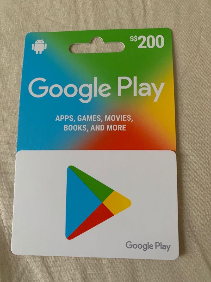 200 Google Play Card Entertainment Gift Cards Vouchers On Carousell