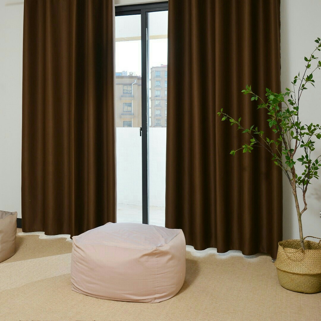 99 Coverage Sunlight Blackout Curtains Set Of 2pcs Brown Share This Listing