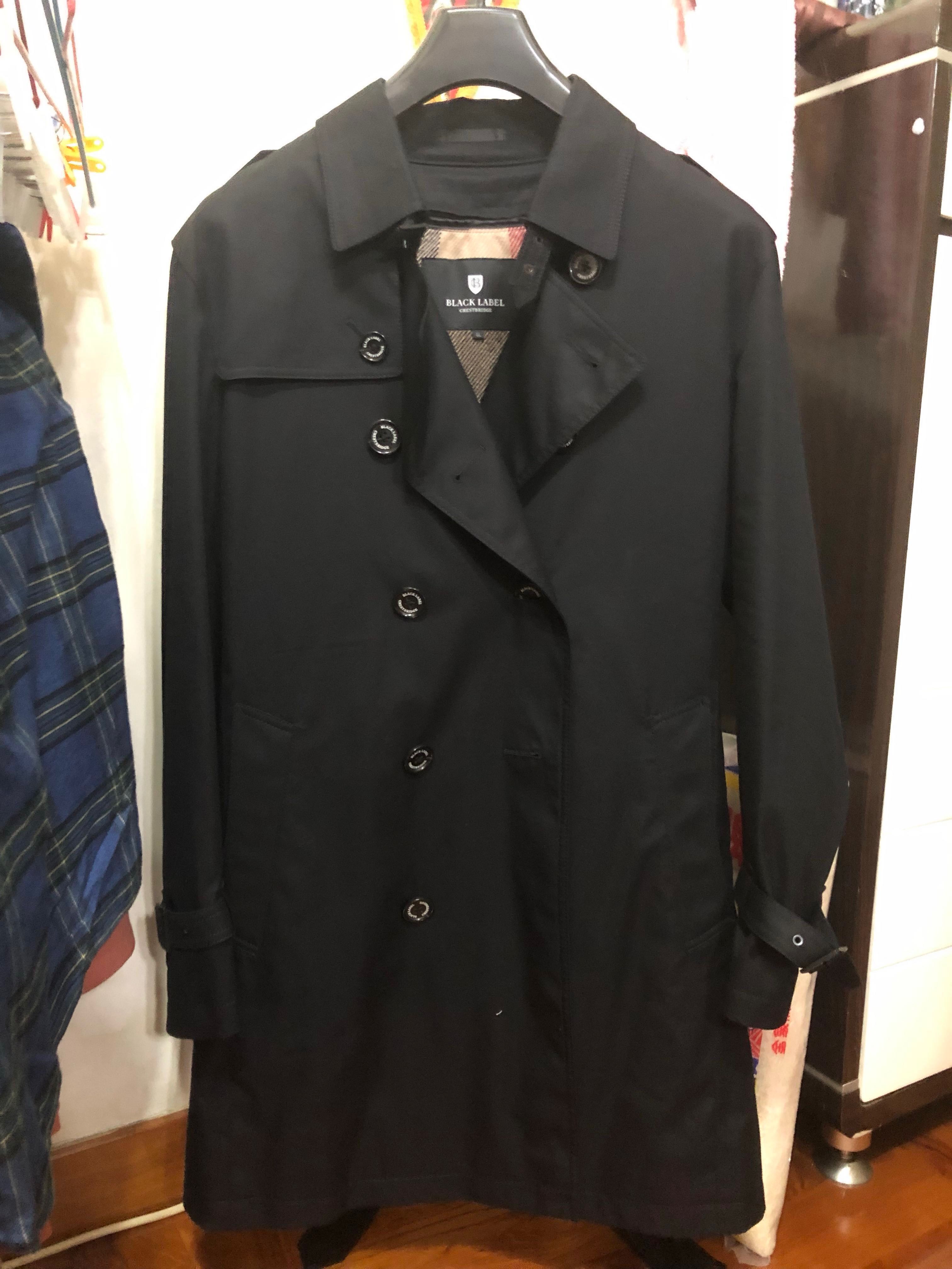 burberry black label coat