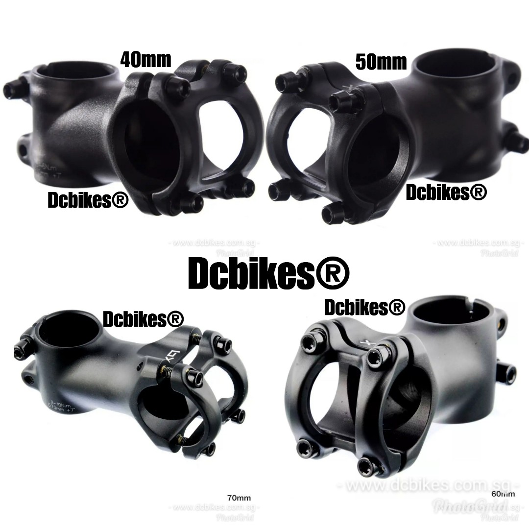 B X Black Enduro MTB Stem 31.8mm Dcbikes Length 60mm 70mm 80mm