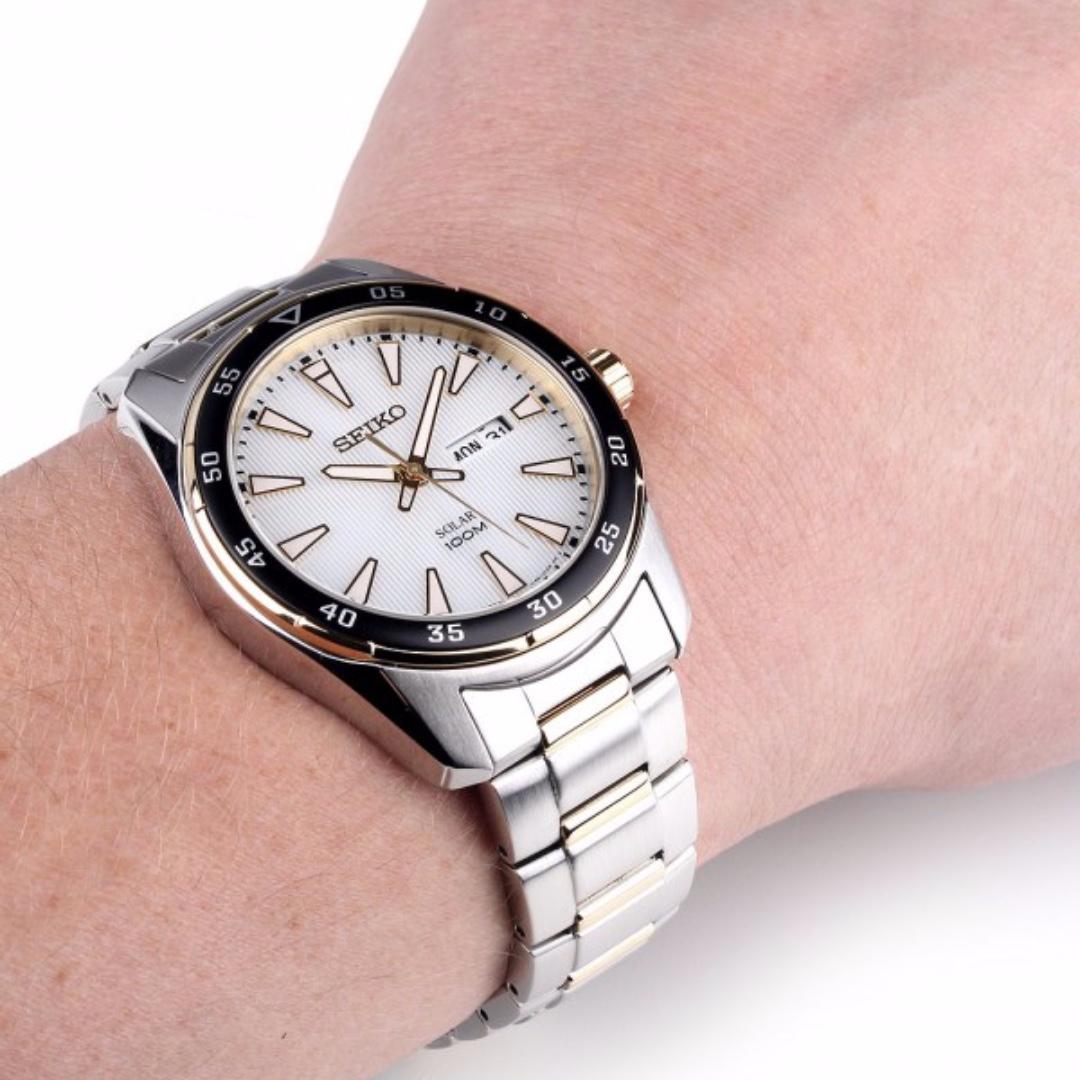 SEIKO SOLAR SNE394P1 100M SNE394 P1