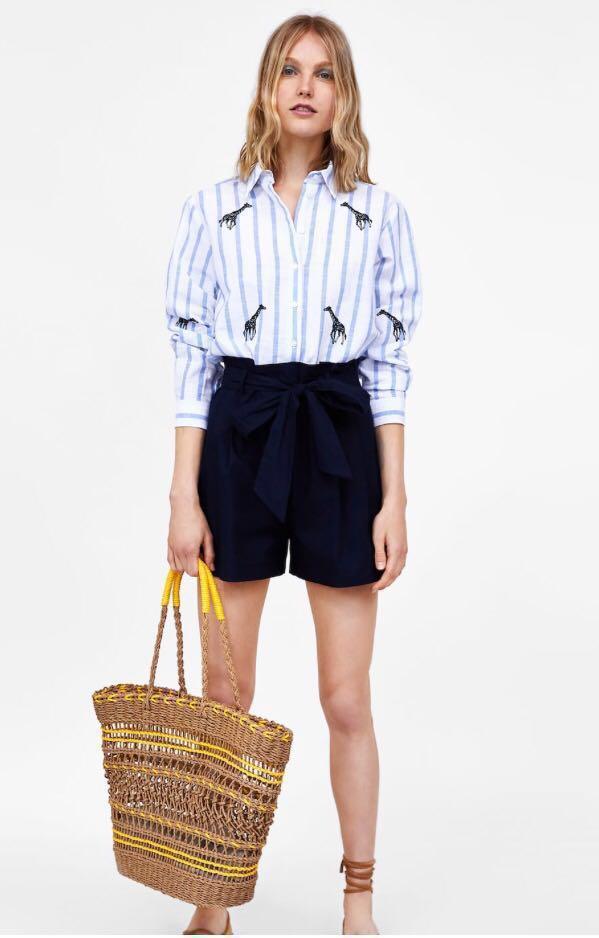 Bermuda best sale paperbag zara