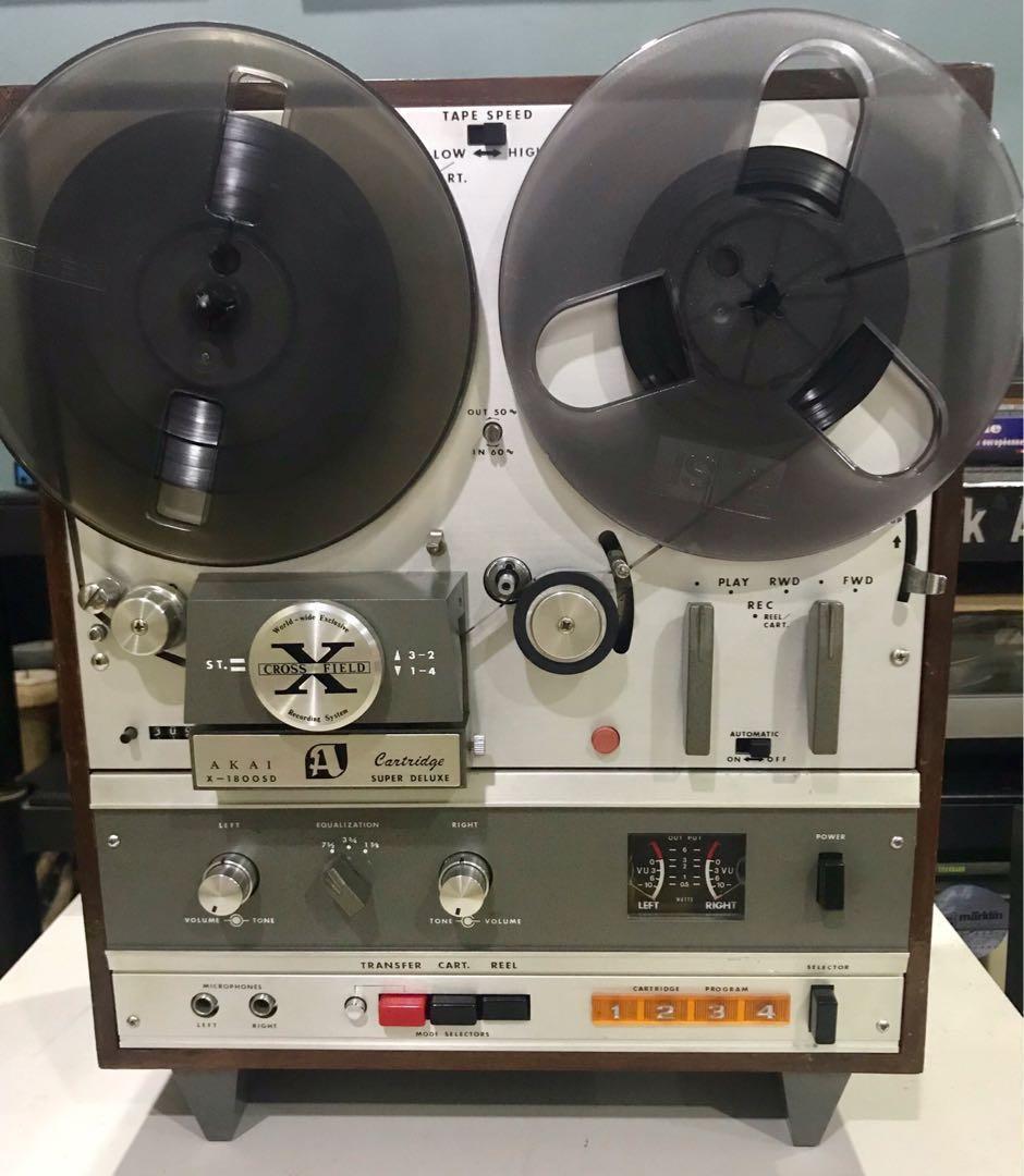 Akai X-1800 SD reel to reel and 8 track player