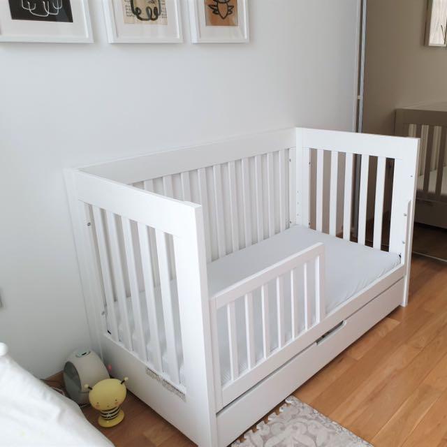 Babyletto 3 In 1 Convertible Crib Cot Including Mattress And