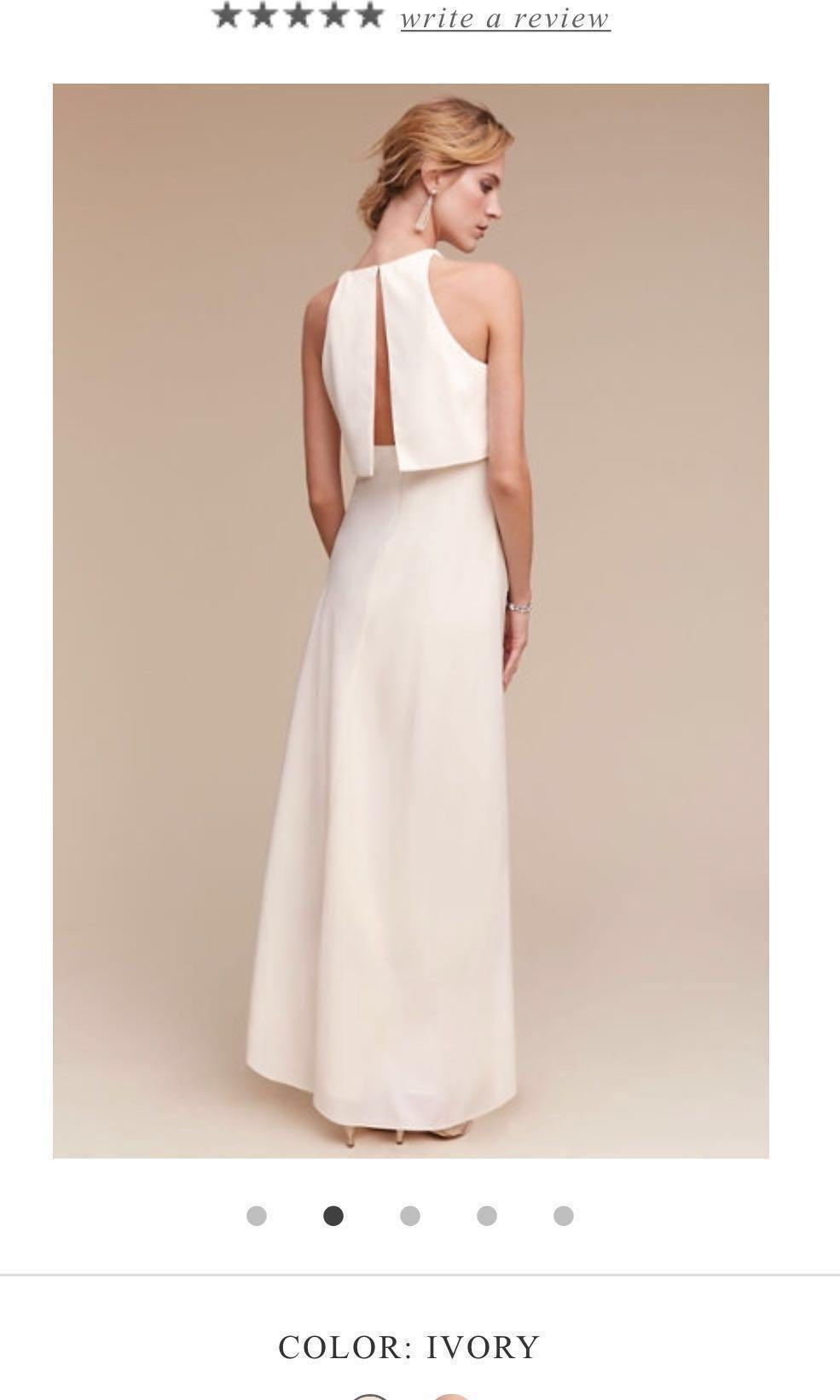 BHLDN Iva Crepe Maxi Wedding Dress Women s Fashion Dresses