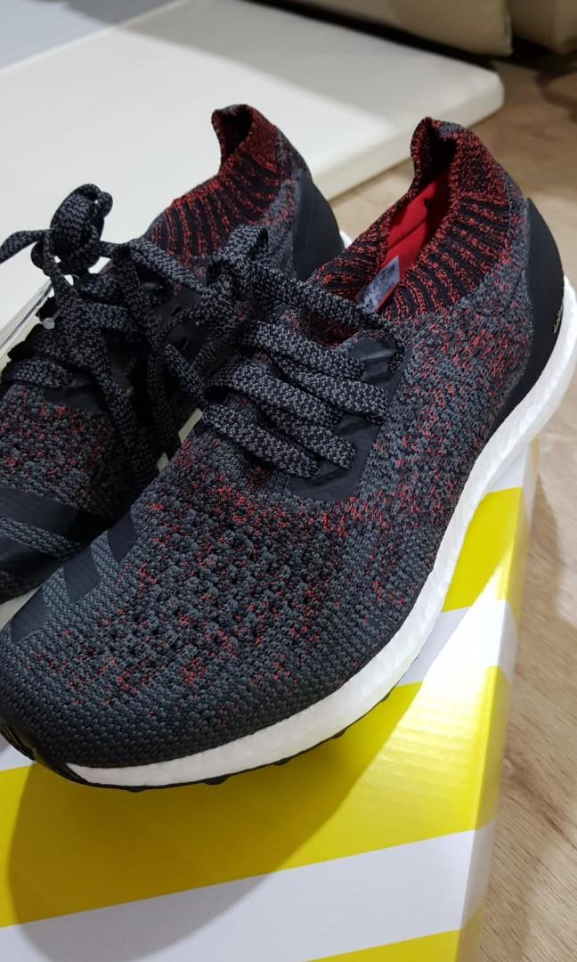 ultra boost uncaged red carbon