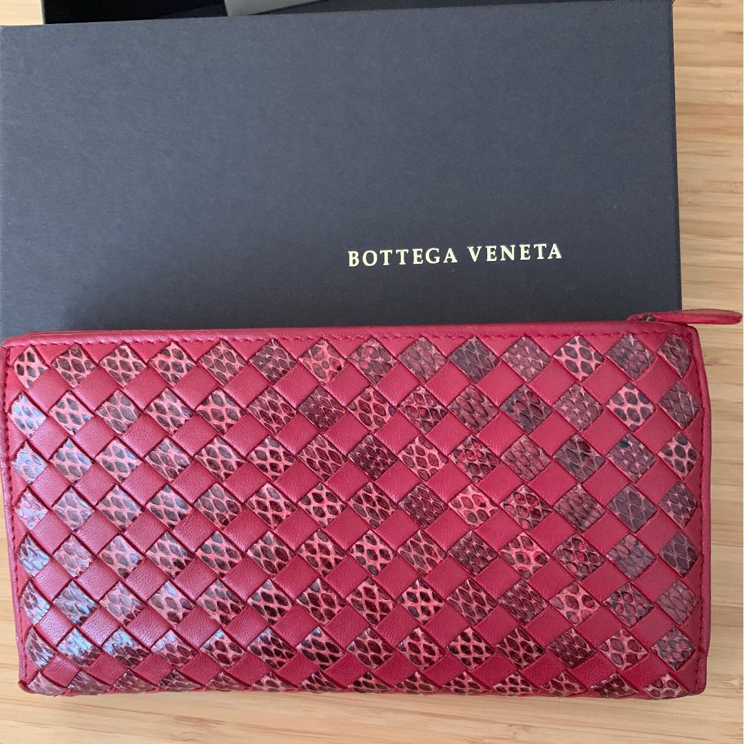 Bottega veneta snakeskin wallet online