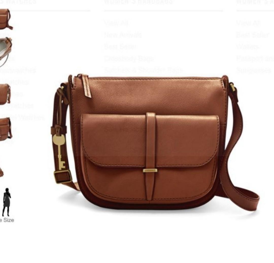 Brown Fossil Ryder Crossbody Bag Women s Fashion Bags Wallets Cross body Bags on Carousell