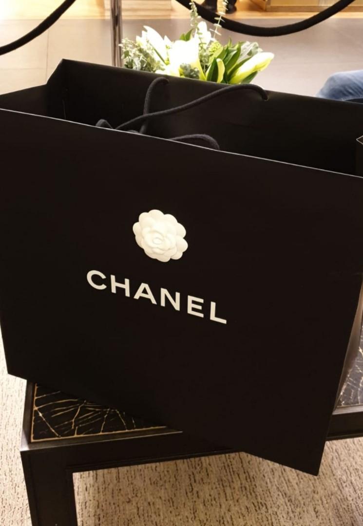 Chanel Large Shopping Bag Navy Blue, Luxury, Bags & Wallets on Carousell