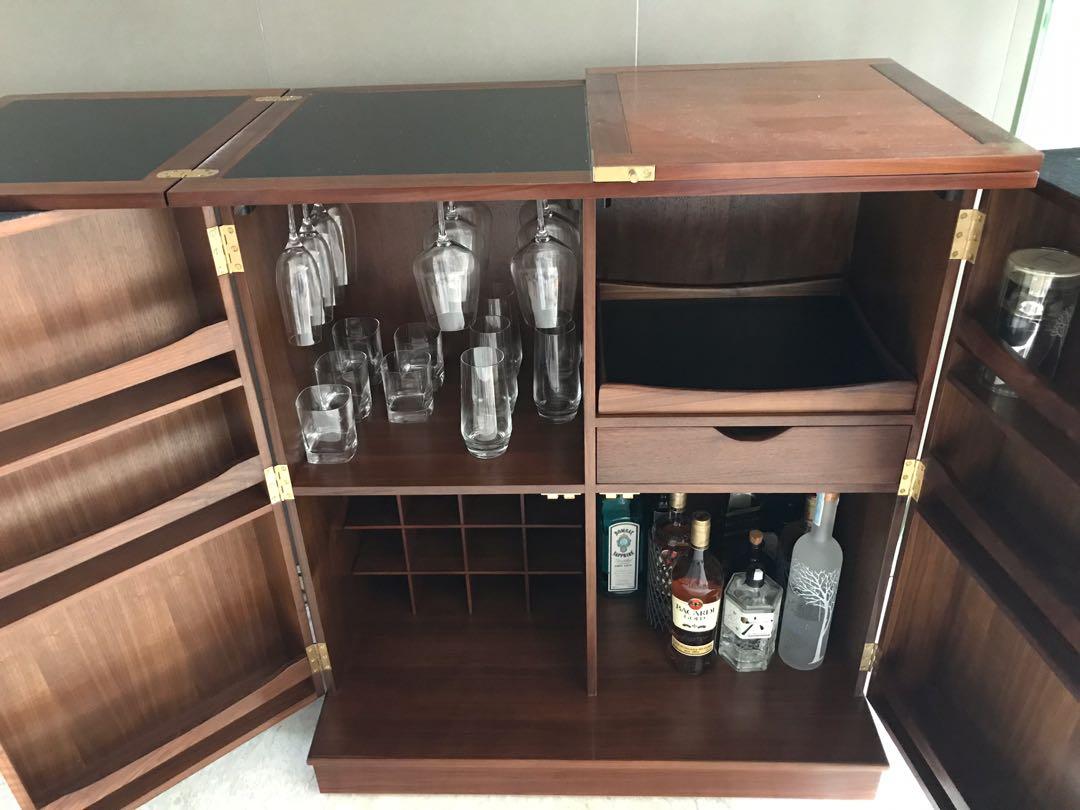 Crate & Barrel Maxine Expandable Home Bar Furniture & Home