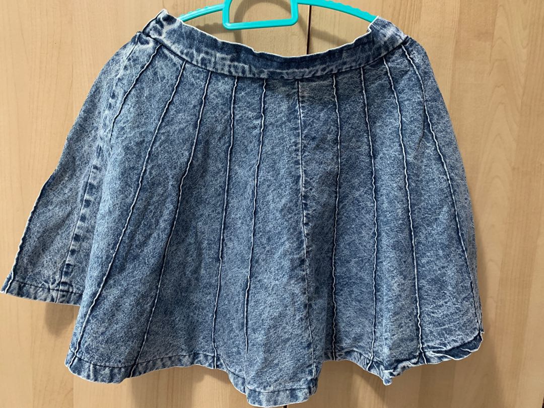 denim balloon skirt