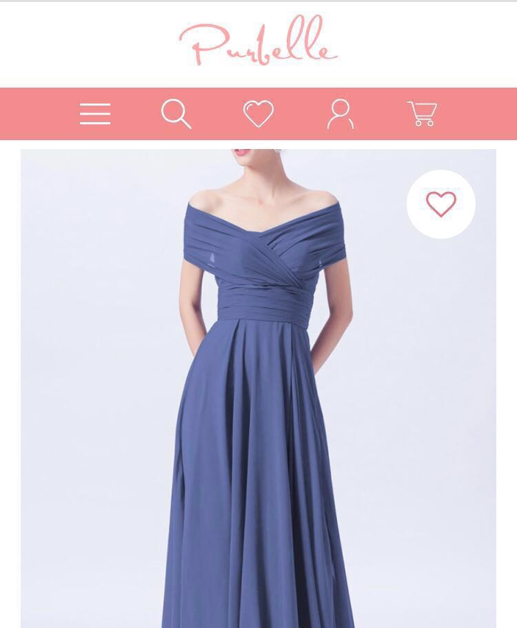 dusty blue infinity dress