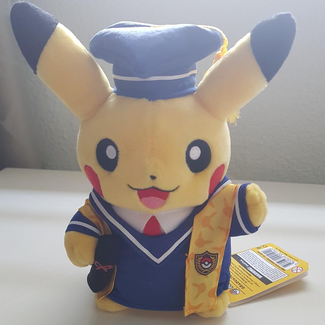 Pikachu graduation plush clearance